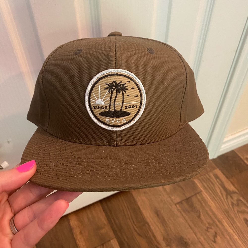RVCA olive green men’s trucker hat